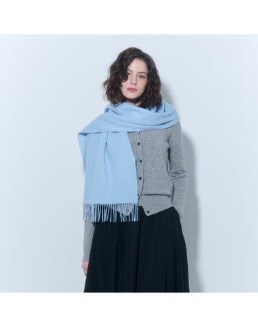 [캐시미어 100] 캐시미어 지블링 머플러(40cm) (UFJWAM496C-L/BLUE)