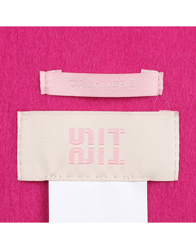 유닛 [캐시미어 100] 캐시미어 지블링 머플러(40cm) (UFJWAM496C-PINK) 착용컷