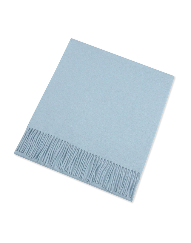 유닛 [캐시미어 100] 캐시미어 지블링 머플러(40cm) (UFJWAM496C-L/BLUE) 착용컷