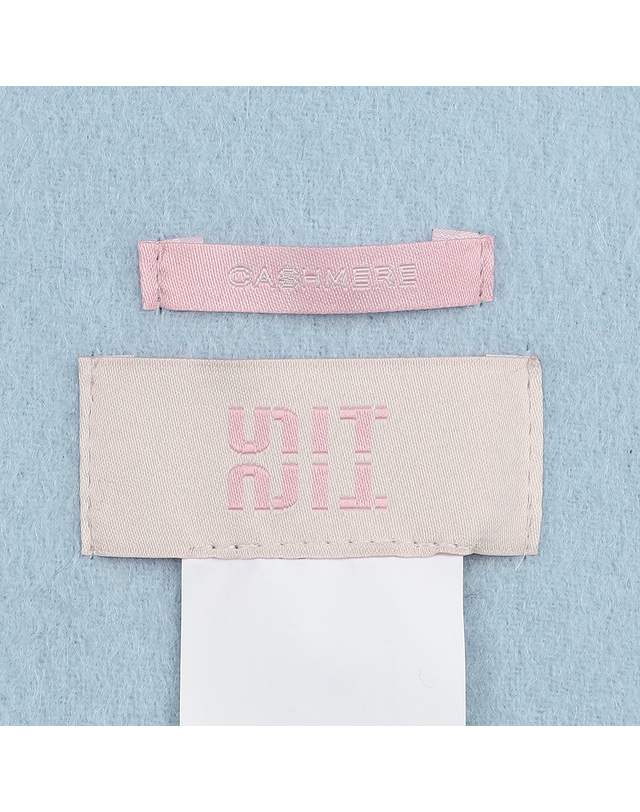유닛 [캐시미어 100] 캐시미어 지블링 머플러(40cm) (UFJWAM496C-L/BLUE) 착용컷