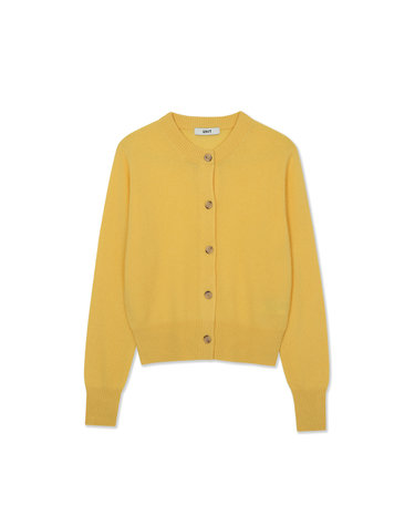 캐시미어 베이직 크루넥 헤더 가디건 (ZFKKCA00AC-YELLOW)