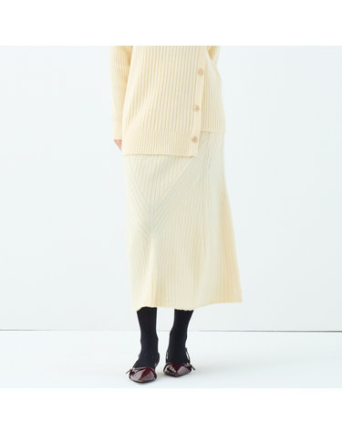 립 포인트 윈터그린 플레어 스커트 (UFKKBS387N-IVORY)