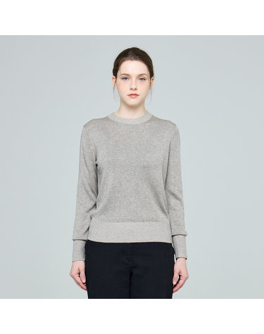 투톤 리브 포인트 프림로즈 크루넥 풀오버 (UFKKCN312N-M/GREY)