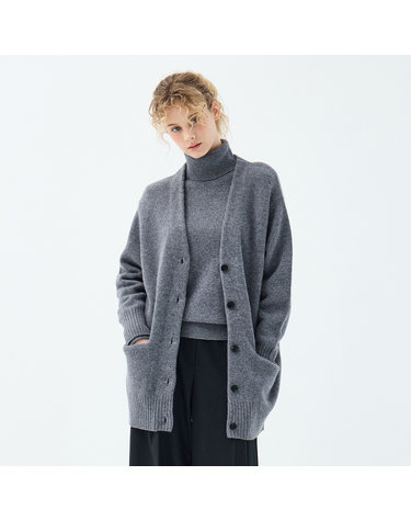 캐시미어 중기장 릴리 가디건 (UFKKCA451C-M/GREY)