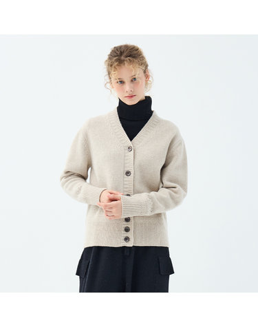 알파카 블렌드 칸나 가디건 (UFKKCA453N-BEIGE)