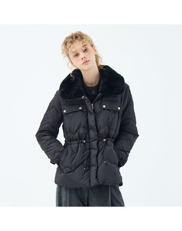 렉스퍼 칼라 치커리 다운 재킷 (UFKWJA4A4T-BLACK)