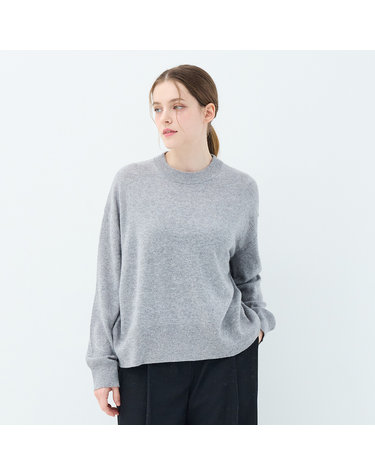 캐시미어 루즈핏 크루넥 가드니아 풀오버 (UFKKCN411C-M/GREY)