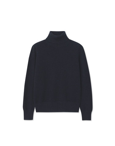 캐시미어 베이직 터틀넥 튜베로즈 풀오버 (UFKKTN440C-NAVY)
