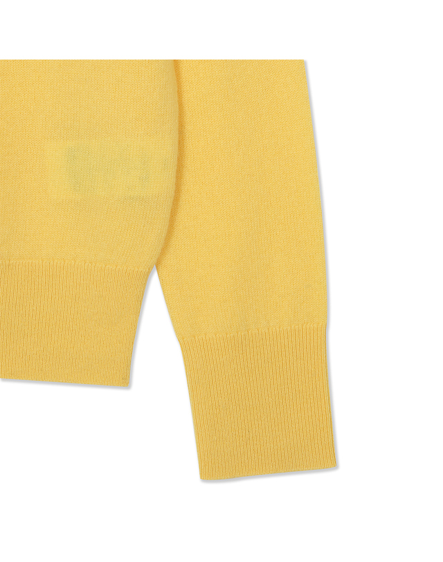 유닛 캐시미어 베이직 지니아 가디건 (UFKKCA350C-YELLOW) 착용컷