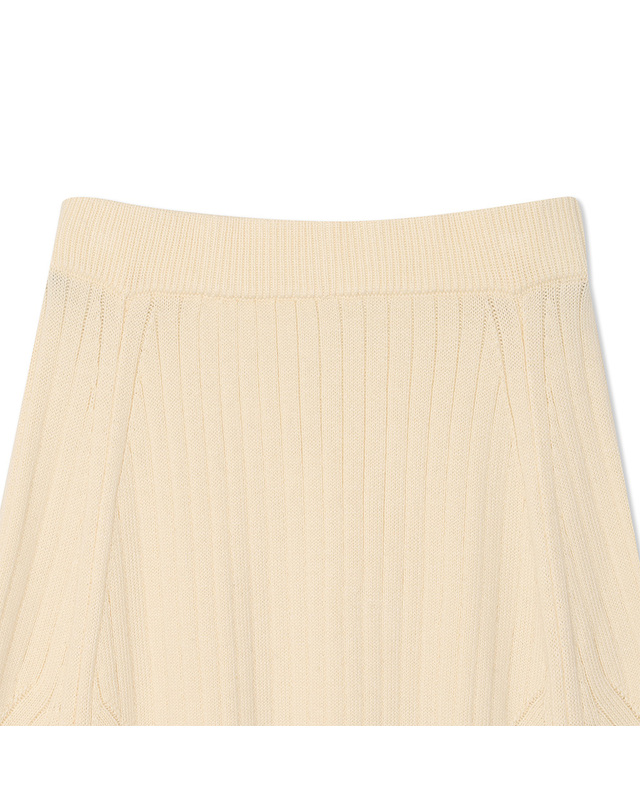 유닛 립 포인트 윈터그린 플레어 스커트 (UFKKBS387N-IVORY) 착용컷