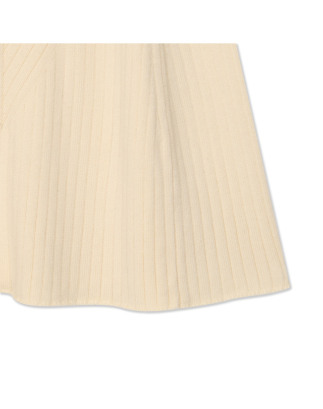유닛 립 포인트 윈터그린 플레어 스커트 (UFKKBS387N-IVORY) 착용컷