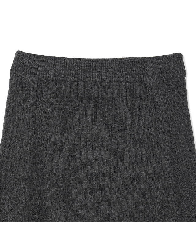 유닛 립 포인트 윈터그린 플레어 스커트 (UFKKBS387N-D/GREY) 착용컷