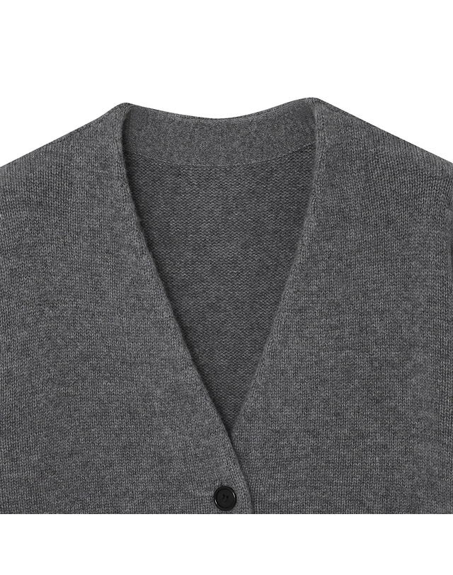 유닛 캐시미어 중기장 릴리 가디건 (UFKKCA451C-M/GREY) 착용컷