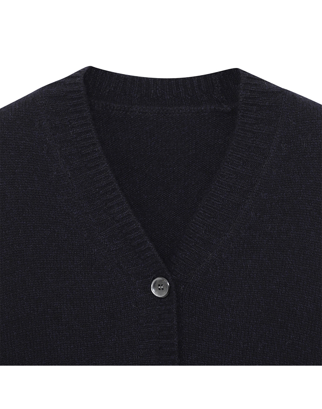 유닛 알파카 블렌드 칸나 가디건 (UFKKCA453N-NAVY) 착용컷