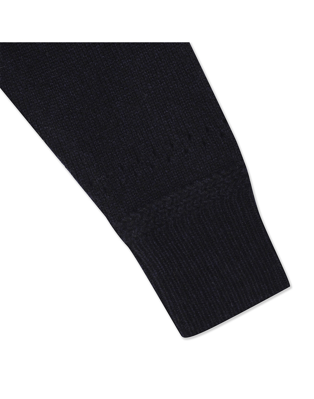 유닛 알파카 블렌드 칸나 가디건 (UFKKCA453N-NAVY) 착용컷
