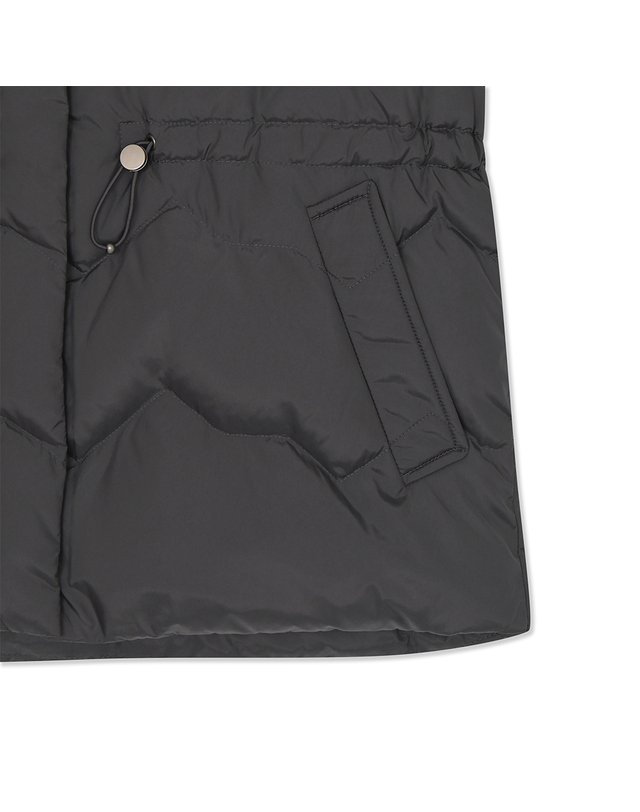 유닛 렉스퍼 칼라 치커리 다운 재킷 (UFKWJA4A4T-KHAKI) 착용컷