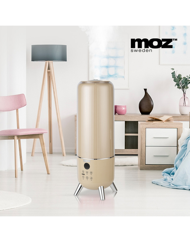 모즈 MOZ 모즈 6L 대용량 은나노 UV-LED 살균 리모컨 7단 습도 조절 가습기 DMH-720C 레드 착용컷
