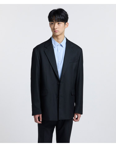 HAUS 언스트럭처드 자켓 블랙 (세미오버핏)_CSJUC05HSB