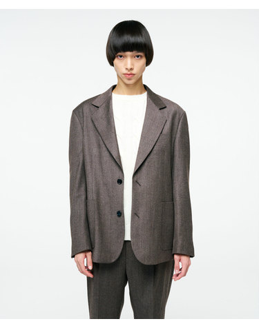 HAUS JAPAN WOOL 자켓 브라운 (세미오버핏)_CSJUC11HSH
