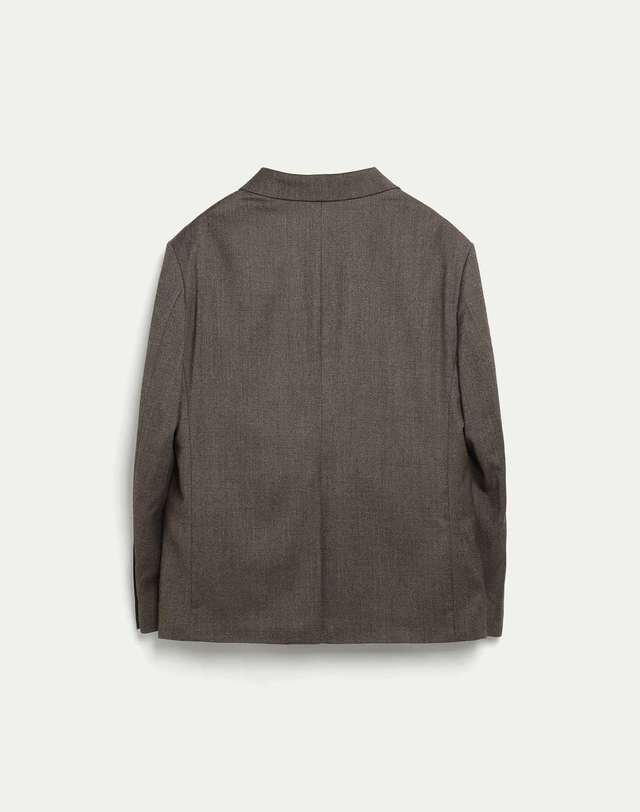 하우스 HAUS JAPAN WOOL 자켓 브라운 (세미오버핏)_CSJUC11HSH 착용컷