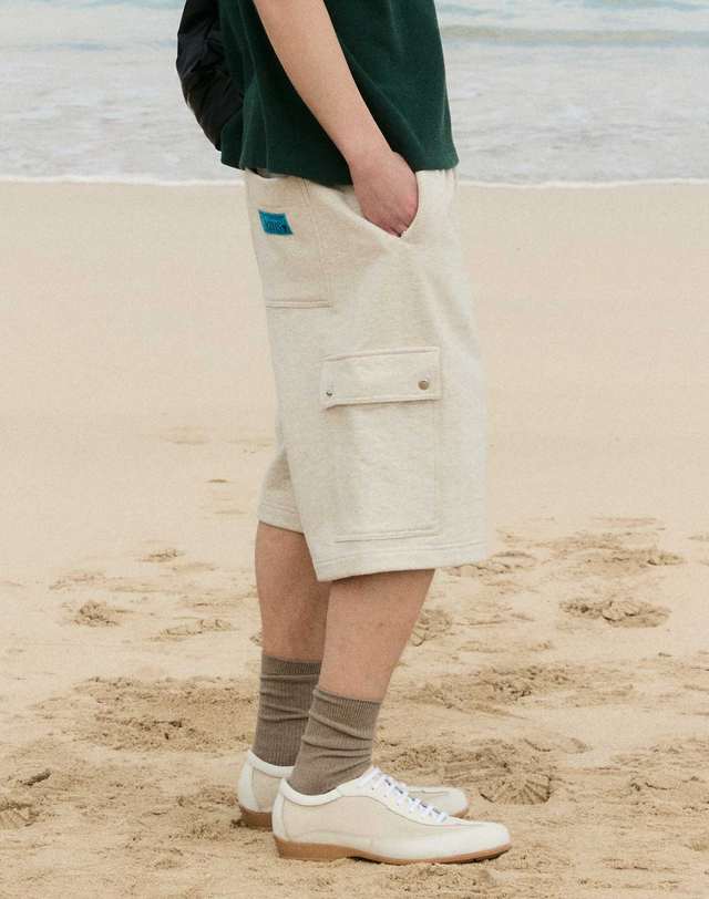 하우스 져지 카고 쇼츠 그레이 착용컷