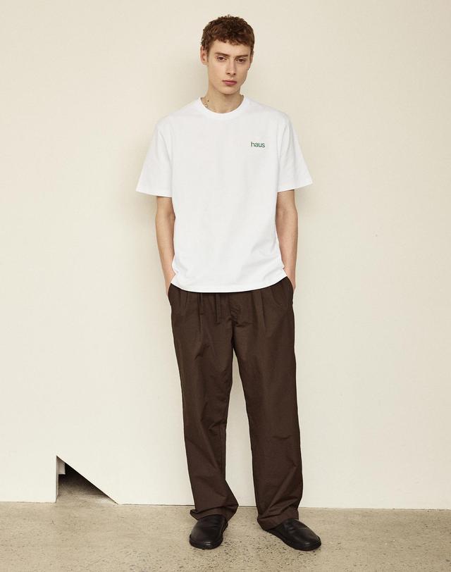하우스 조일레 컴포트 밴딩 팬츠 브라운 착용컷
