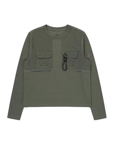 우븐패치 롱슬리브_Ash Khaki
