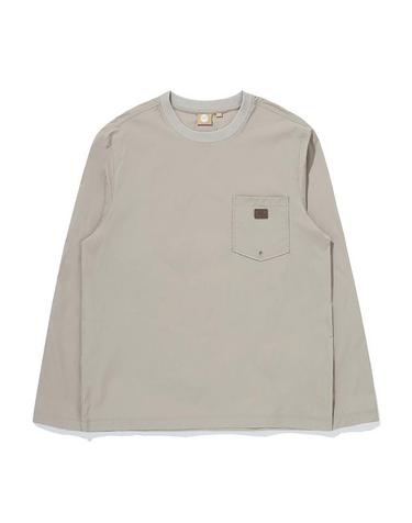 심플 우븐포켓 롱슬리브_Beige