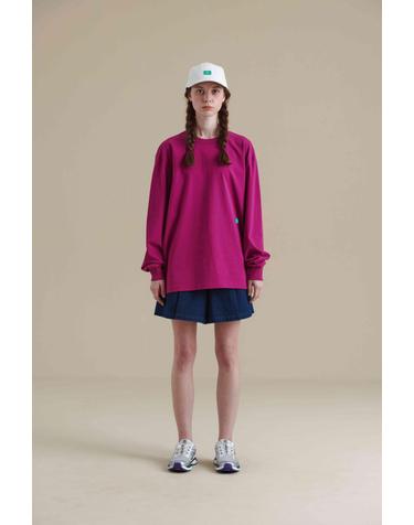 라운드 롱티셔츠_Magenta