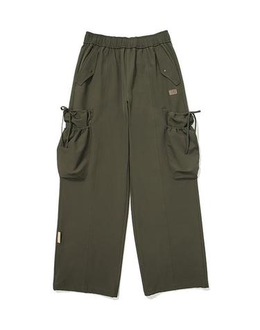 W 스트링 브러쉬드 카고 팬츠_Khaki