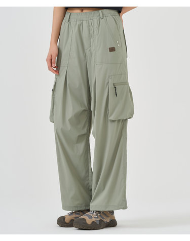 와이드 주름 카고팬츠_Olive
