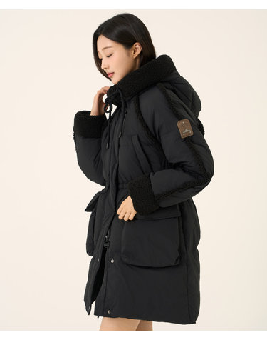 W 보블 무스탕 다운_Black
