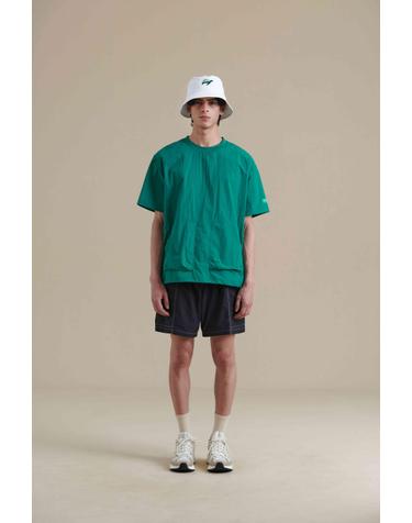 입체포켓 우븐 반팔 맨투맨_Teal Green