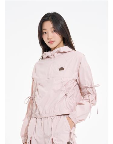 여성 리보니 긴팔 아노락 핑크
