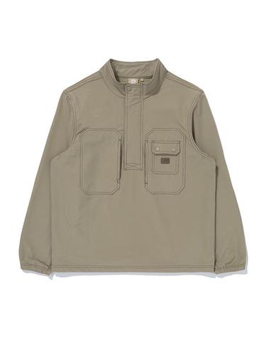 M 배색 스티치 아웃포켓 아노락_Dark Beige