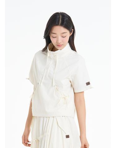 여성 이중포켓 아노락 아이보리