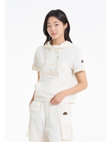 여성 네이쳐 하프 아노락 아이보리
