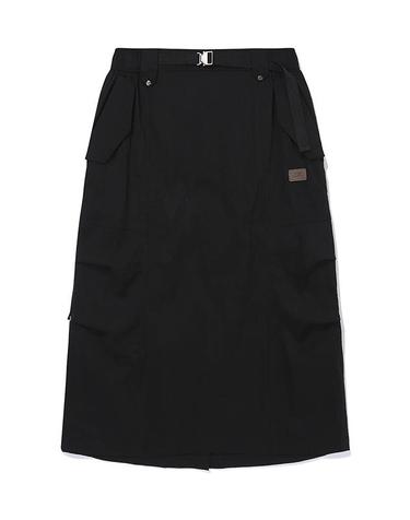 W 스트링 패러슈트 스커트_Black