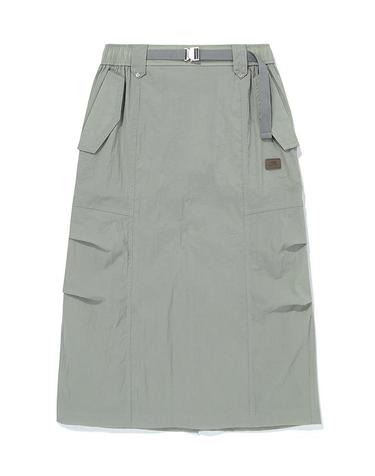 W 스트링 패러슈트 스커트_Olive