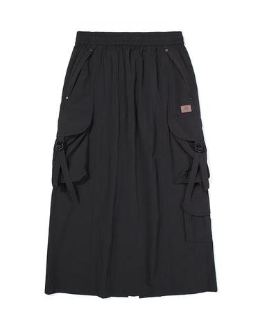 W 아웃포켓 스커트_Black