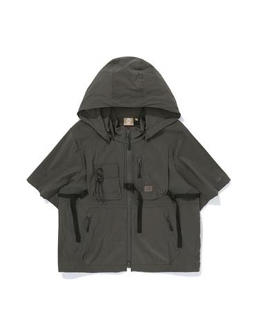 [카터] W 레이어드 숏슬리브 자켓_Khaki