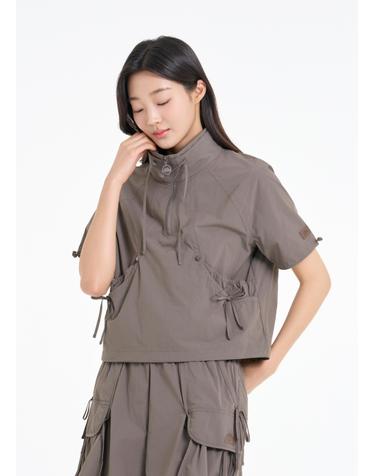 여성 이중포켓 아노락 애쉬그레이