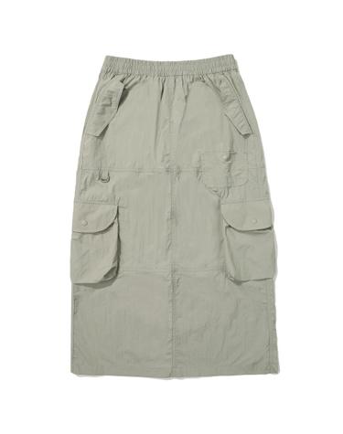W 라이트 카고 스커트_Olive