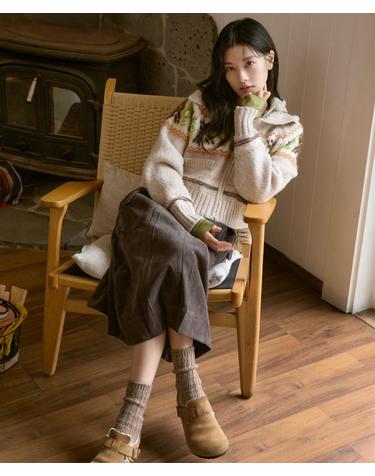 리웜스 폼 스커트 브라운