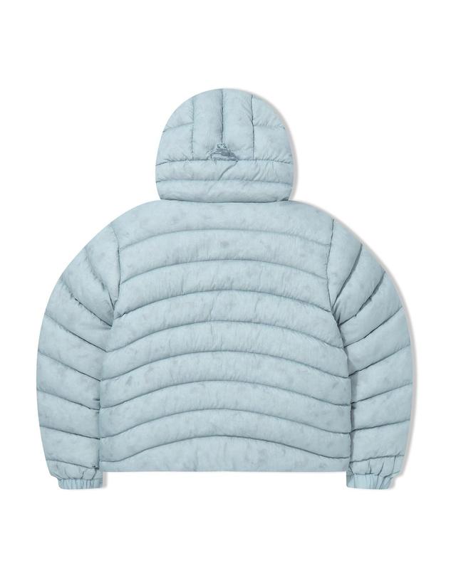 비비씨어스 여성 구벨 패커블 경량 구스 라이트블루 착용컷