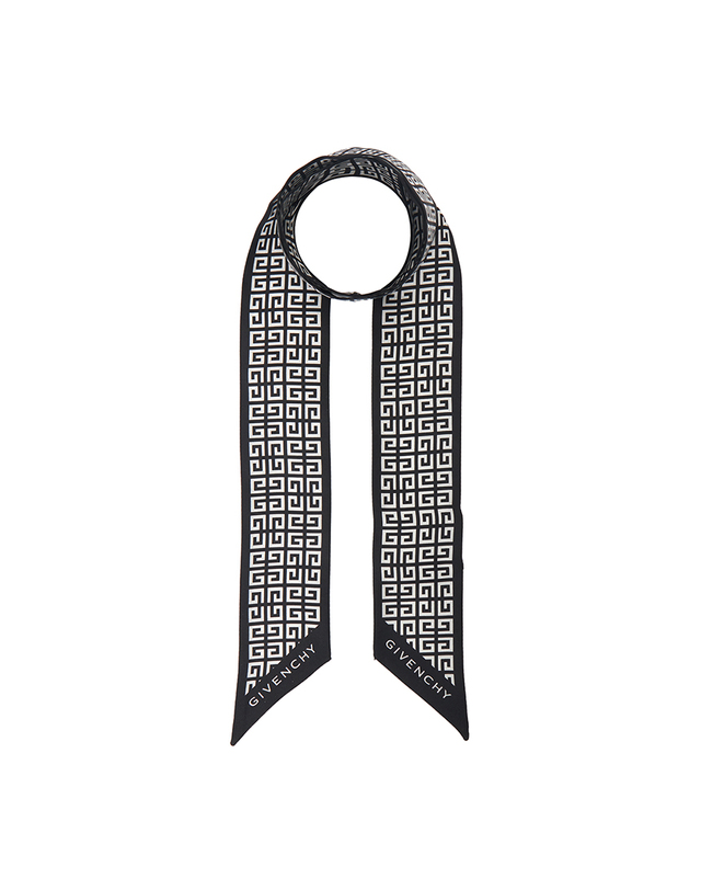 지방시 26FW 지방시 4G 여성 실크 스카프 GW5120 SS907 001 착용컷