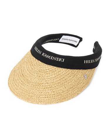 [단독특가/30개한정] 26FW 헬렌카민스키 비앙카 8 여성 바이저 HAT52204 NATURAL BLACK LOGO