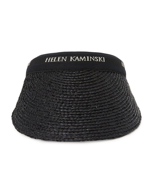헬렌카민스키 26FW 헬렌카민스키 비앙카 바이저 HAT50265 CHARCOAL BLACK LOGO 착용컷