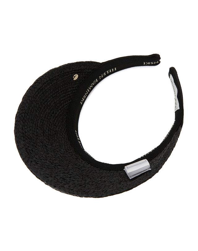 헬렌카민스키 26FW 헬렌카민스키 비앙카 바이저 HAT50265 CHARCOAL BLACK LOGO 착용컷