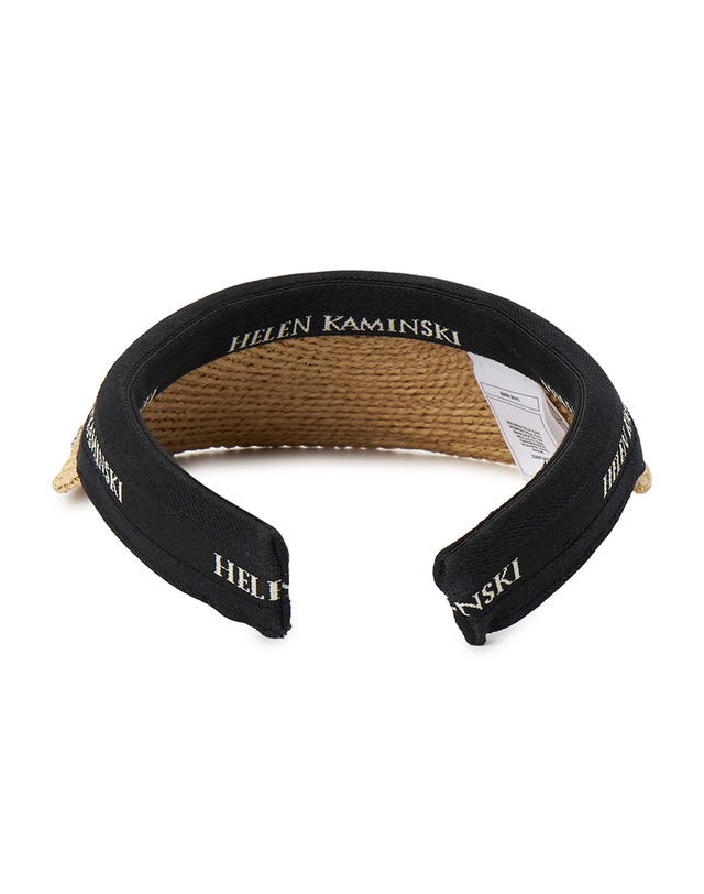 헬렌카민스키 26FW 헬렌카민스키 비앙카 8 여성 바이저 HAT52204 NATURAL BLACK LOGO 착용컷